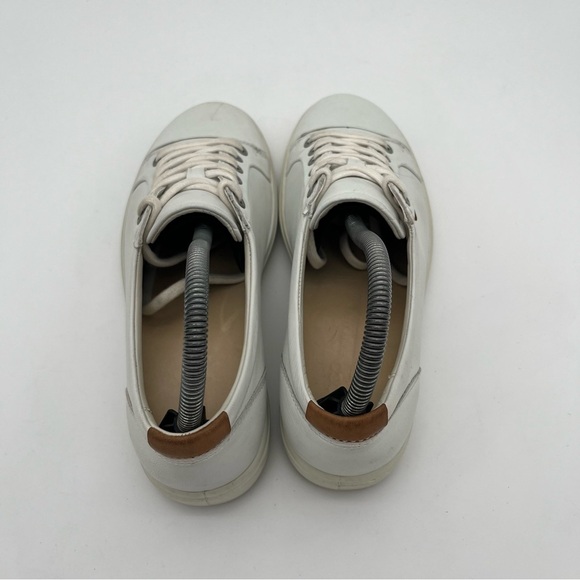 ECCO SOFT 7 White Leather Sneakers Women’s Size 7 (38) Shoes Orthotic Oxfords - Picture 10 of 11